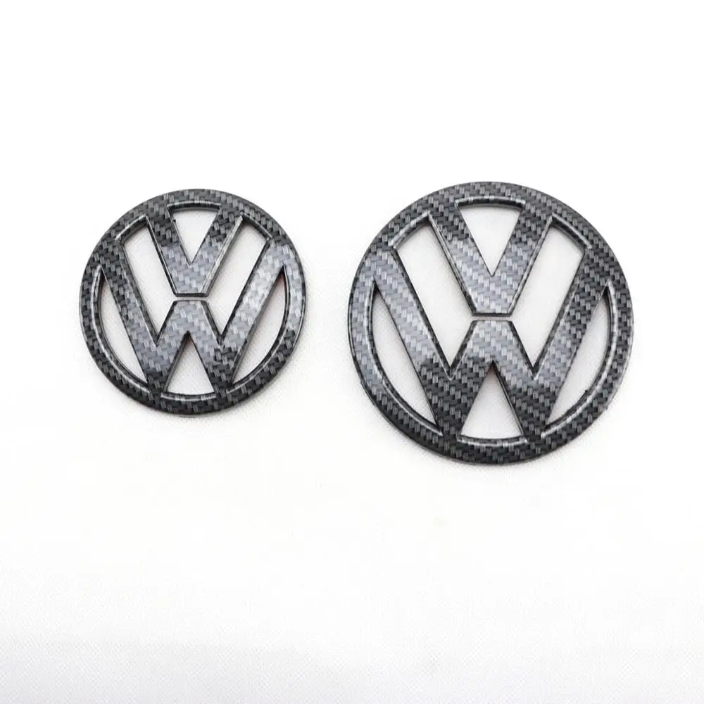 110 мм углеродного волокна Внешний Вид спереди значок для радиаторной решетки логотип+ 90 мм задний багажник эмблема для багажника Замена для VW Volkswagen Scirocco MK3
