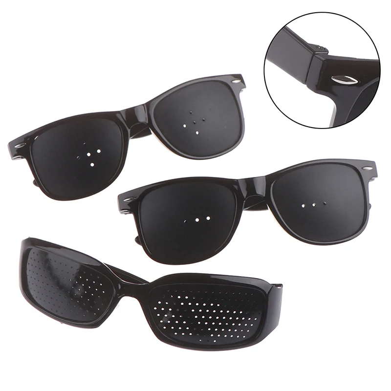 

Black Vision Protector Pin hole Glasses Improve Your Eyesight Best Choice For Reading Writing Or Watching Eye Fitness Eye Care