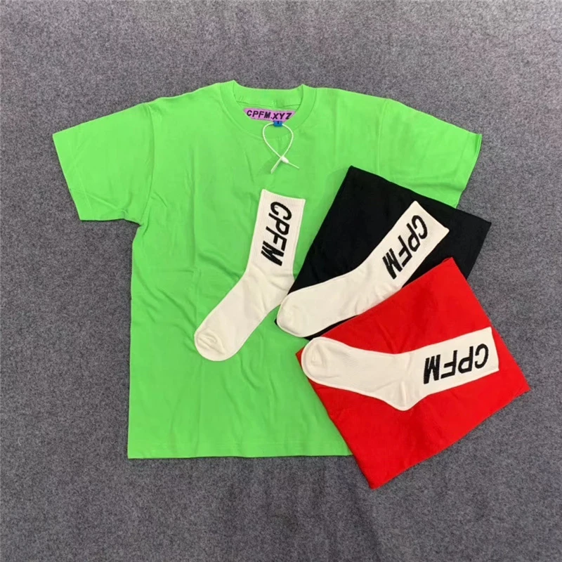 20ss Топ новый CPFM.XYZ носки футболка мужская и женская vetements для детей Свободная в