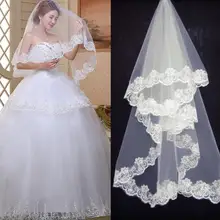 Элегантные свадебные аксессуары 1,5 метров Однослойная свадебная вуаль белая слоновая кость простая Фата для невесты свадебная вуаль
