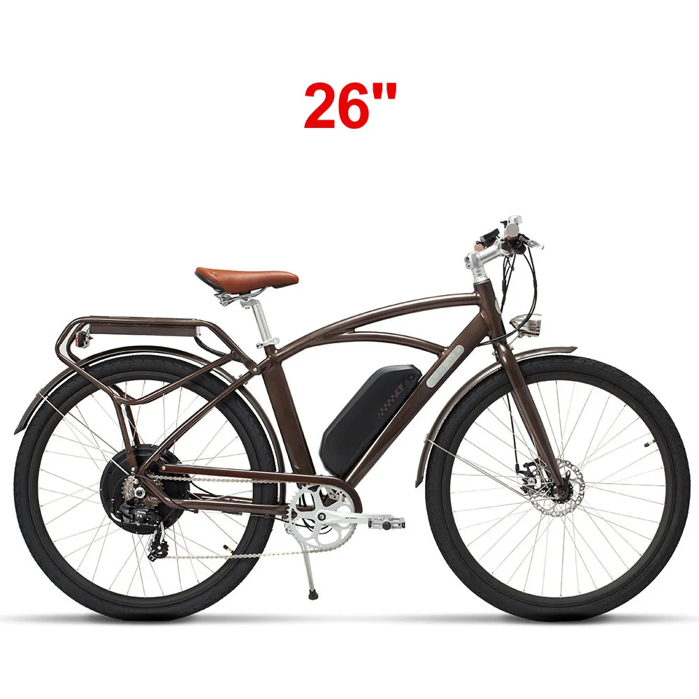 Электрический велосипед COMET 700C 48 В 13Ah 400 Вт высокоскоростной Электрический велосипед с 5 уровнями педалей для увеличения выносливости в стиле ретро - Цвет: 26 Inch