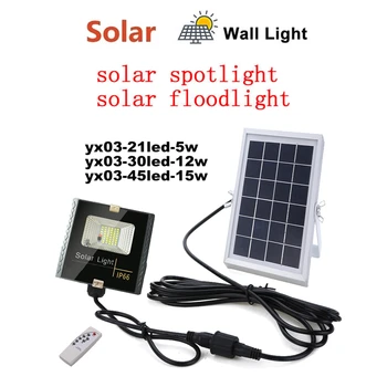 

LED Solar Powered Wall Light & Light Wireless Outdoor ip66 Waterproof Security Lighting for Doorway remote timer split mount ind