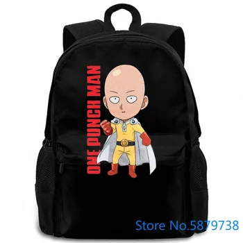 

One Punch - Tiny Saitama Black Hip Hop Print women men backpack laptop travel school adult student