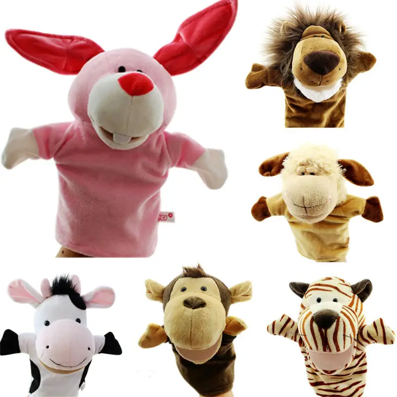 Cute Cartoon Animal Hand Puppet Plush Doll Storytelling Educational Toy Christmas Children Kids Toddler Baby Soft Puppets | Игрушки и