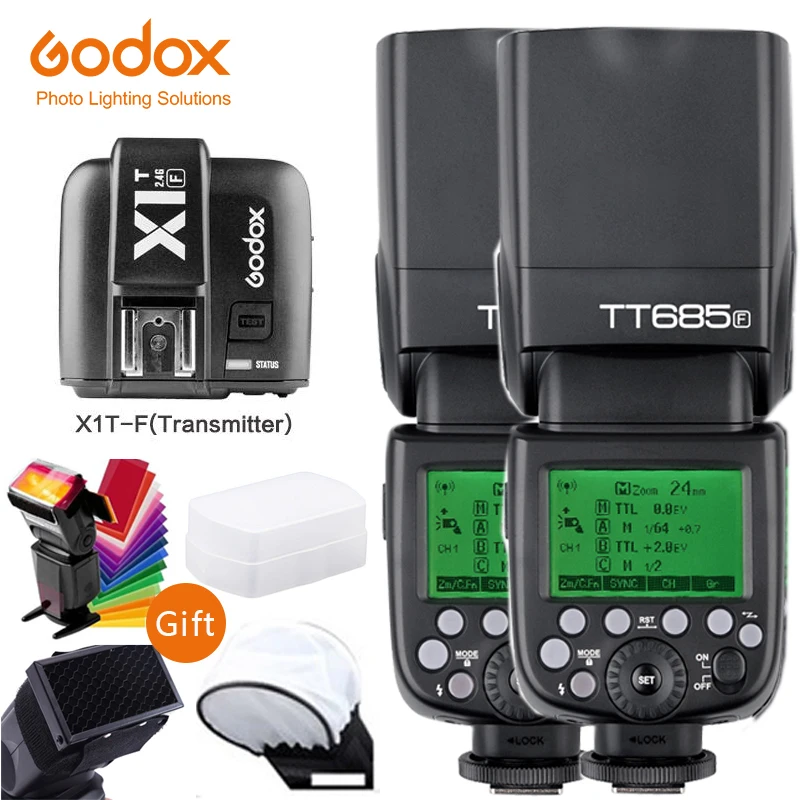 GODOX TT685F TTL Camera Flash with X2T-F Trigger 2.4G GN60 HSS 1//8000S Flash Speedlight for Fuji Fujifilm Cameras X-Pro2 X-T100 X-T20 X-T2 X-T1 X-Pro1 X-T10 X-E1 X-A3 X-A5 X100F X100T