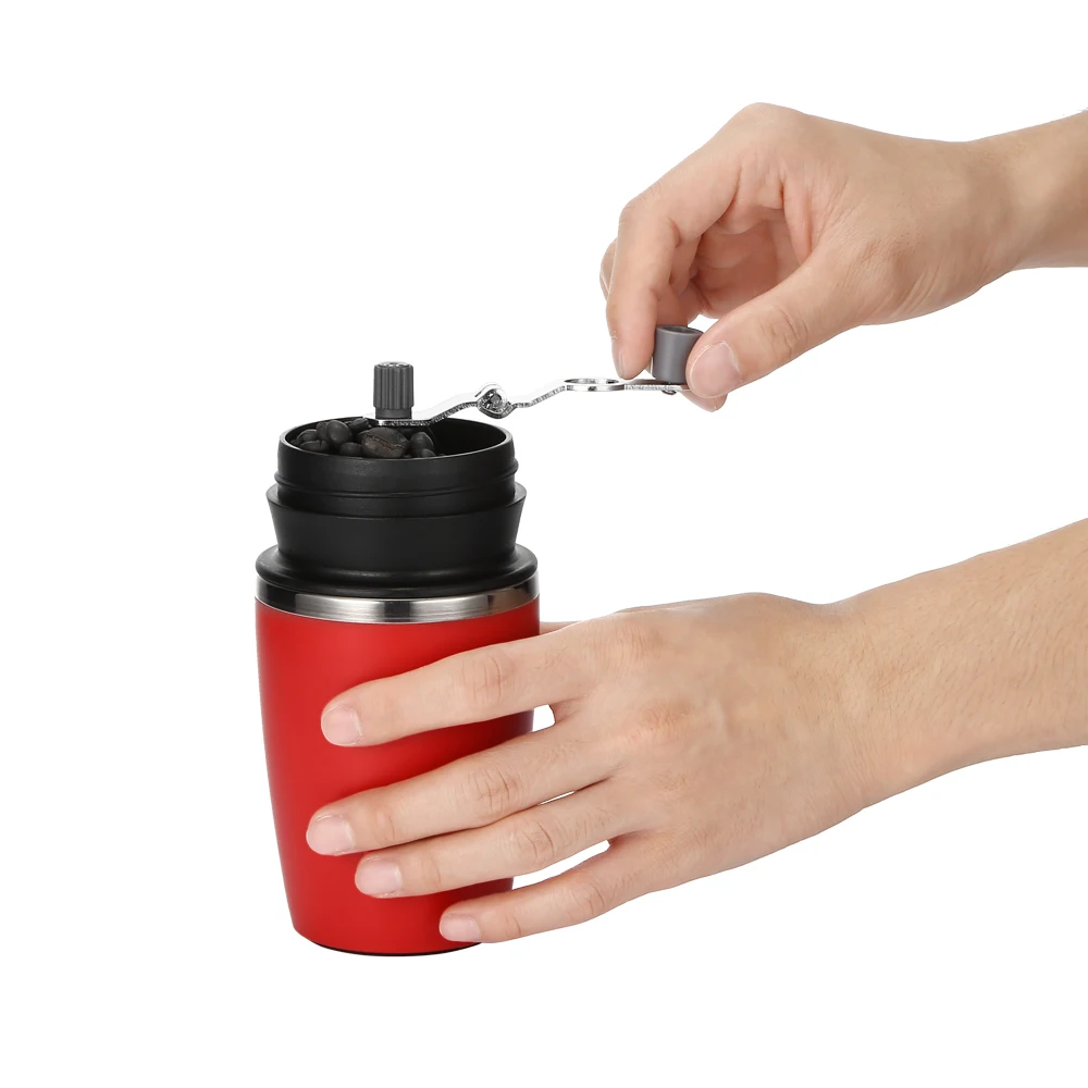  Portable Manual Coffee Grinder Hand Pressure Design Stainless Steel Home Kitchen Tool Hand Mill Cof - 4000367287935