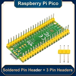 Carte Raspberry Pi Pico, en tête de broche, pré soudé, double cœur, faible puissance, processeur haute Performance, pré soudé 