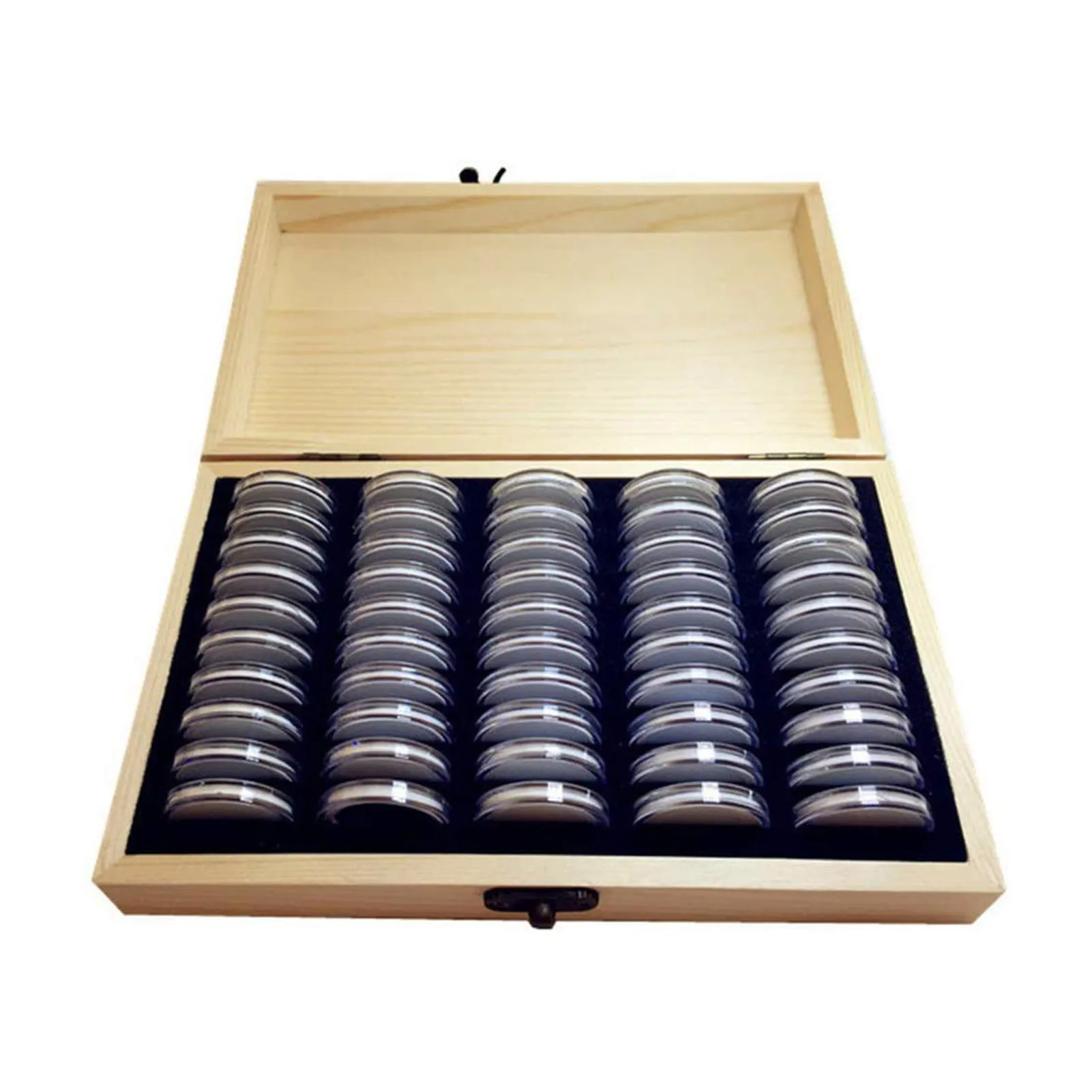 50/100PCS coin box With Adjustable universal Pad Coin Container 18/21/25/27/ 30mm #W0