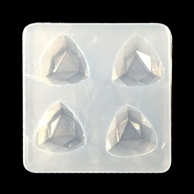 DIY Gemstone Epoxy Resin Mold Round Oval Heart Square Stone Pendant Mold Jewelry Tools - Цвет: A