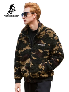

Pioneer Camp 2019 New Winter Camouflage Jacket Men Streetwear Mandarin Collar Warm Fleece Outwear Jackets For Man AJK908377