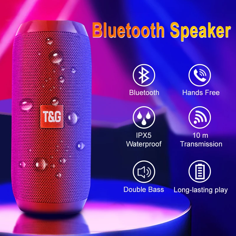 

Support FM Waterproof Bluetooth Speaker Portable Wireless Speakers Subwoofer Outdoor Loudspeaker Stereo Surround TF Radio