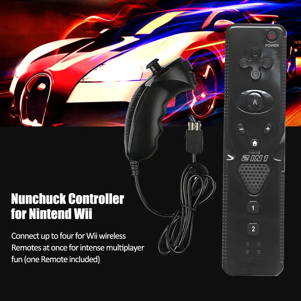 

One Pair For Wii Controller With Motion Plus Remote with Nunchuck For Nintend Wii Gamepad Wireless Joystick