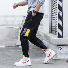 Мужские брюки в стиле хип-хоп, kpop, повседневные брюки-карго, обтягивающие спортивные штаны, джоггеры, modis, уличные брюки, harajuku, спортивные штаны