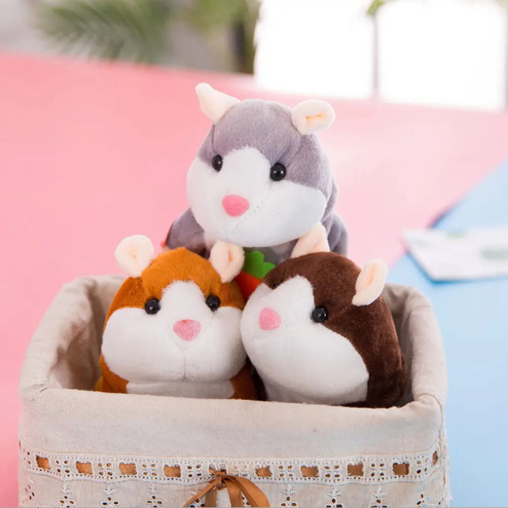 Милый дерзкий хомяк говорящая мышь ПЭТ рождественские плюшевые игрушки говорящий звук Запись подарок животное Хомяк Звук Кид детские игрушки