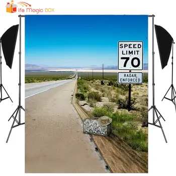 

LIFE MAGIC BOX Photography Backdrops Road Windmill Grassland Travel Back Drops Fondo Fotografia Tree Decorations