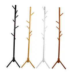 Perchero de madera con 8 ganchos, soporte para abrigos, sombreros, bufandas, bolsos de ropa