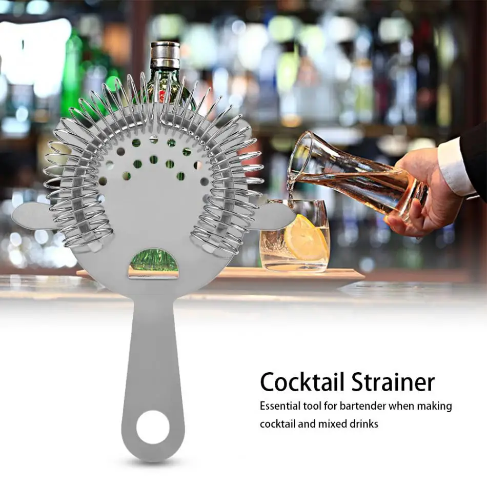 New Bartender Cocktail Shaker Bar Wire Mixed Drink Ice Strainer Stainless Steel Colander Filter Cocktail Bar Accessories Tools