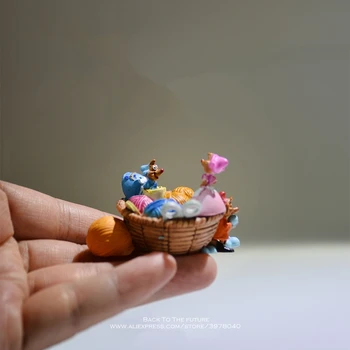 

Disney Cinderella Princess mouse 3.5cm mini doll Action Figure Anime Mini Collection Figurine kid Toy model for children gift