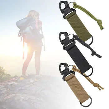 

Carabiner High Strength Nylon Belt/ Metal Hook Webbing Buckle Hanging Belt Buckle Molle Camping Belt Buckle with Key Ring New