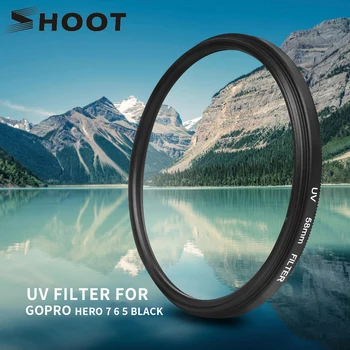 

SHOOT 58mm UV Protection Filter for GoPro Hero 7 6 5 Waterproof Case with Lens Cover Adapter Mount for Go Pro 7 6 5 Accessory