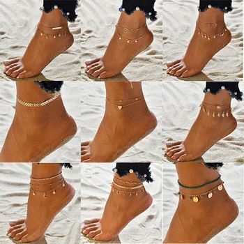 

Bohemia Beads Ankle Bracelet for Women Leg Chain Round Tassel Anklet Vintage Foot Jewelry Accessories