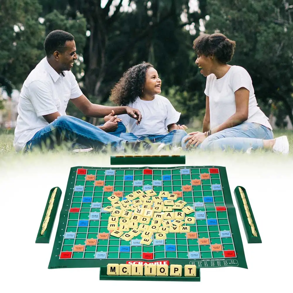 

English Scrabble Board Game Crossword Spelling Game For Kids English Puzzles Board Spelling Table Jigsaw Words Teaching Toys