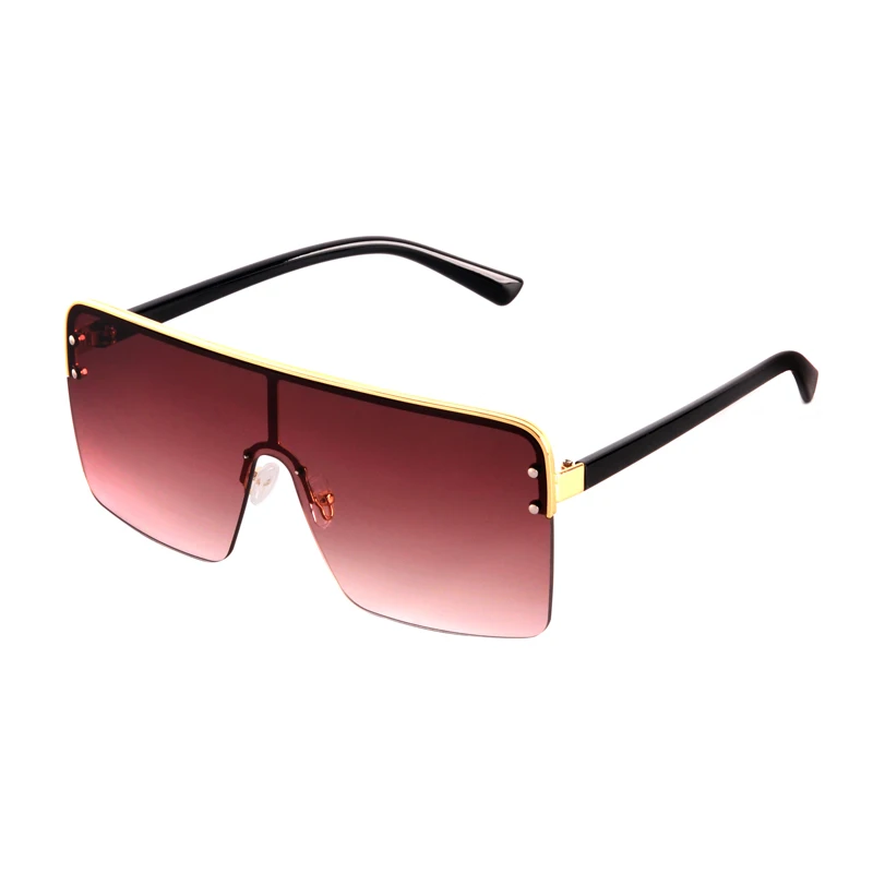 Модные негабаритные Квадратные Солнцезащитные очки женские брендовые дизайнерские винтажные градиентные синие розовые солнцезащитные очки для женщин мужские очки UV400 - Цвет линз: GV28048-3