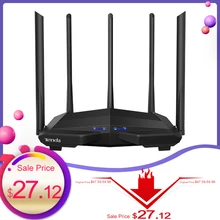 Беспроводной маршрутизатор Tenda AC11, гигабитный двухдиапазонный AC1200 Wi-Fi роутер, ретранслятор, 5*6 дБи антенны с высоким коэффициентом усиления ...(China)