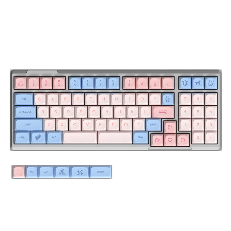  Baby Theme 104 Keys Keycap Set for Gaming Mechanical Keyboard 104PG Sublimation minila67 GH60/64/68