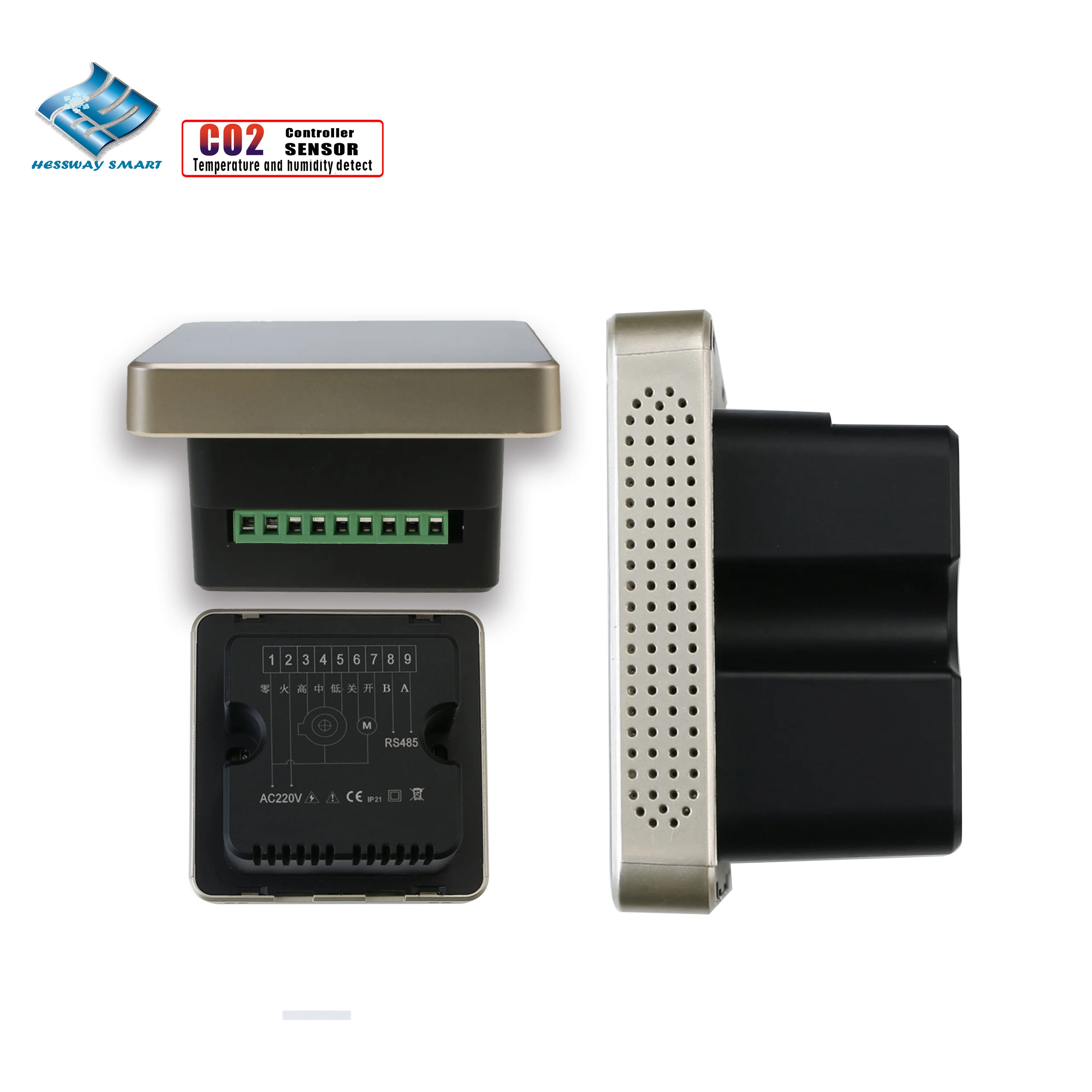 CO2 Sensor Air Quality Control For RS485&MODBUS DC 0-10V/AC Temperature and Humidity Detector Ventilation System smart air quality monitor