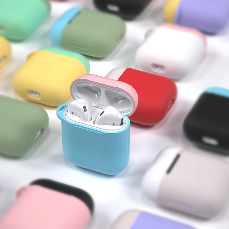 Чехол для Apple Airpods 1 2 Беспроводной Bluetooth наушники чехол яркого цвета, для Apple AirPods симпатичный чехол коробка Защитный чехол