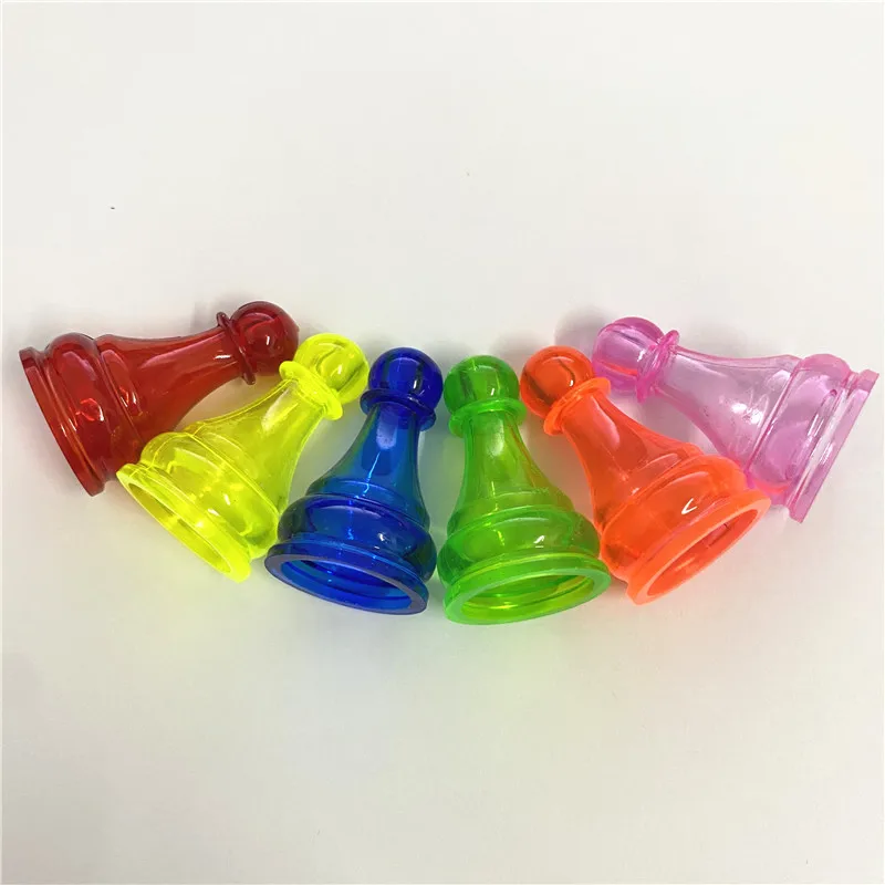 30 Pieces Big Size 32*18mm Clear Colorful Plastic Chess Pieces For Board Games Chess Parts Accessories 6 Colors 25 pieces acrylic display holder clear plastic display easel stands acrylic display easel holders for rock mineral agate