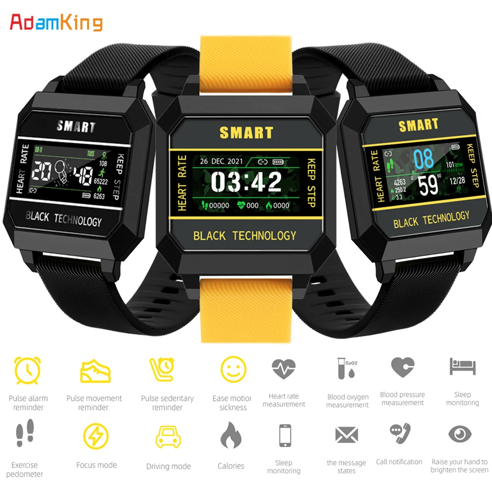 Heartrate Monitor Multiple Sport Model Fitness Tracker Smartwatch Man Women Anti-fatigue Smart Watch For IOS Android Phone PK F9 |