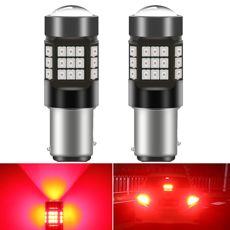 2Pcs 1157 bay15d 1156 ba15s p21w Led Bulbs Brake Parking Turn Signal