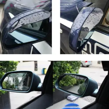 

Car Rearview Mirror Rain Eyebrow Car Rain Visor Transparent Thickening OPP Bag Two Pieces Blcak Transparent
