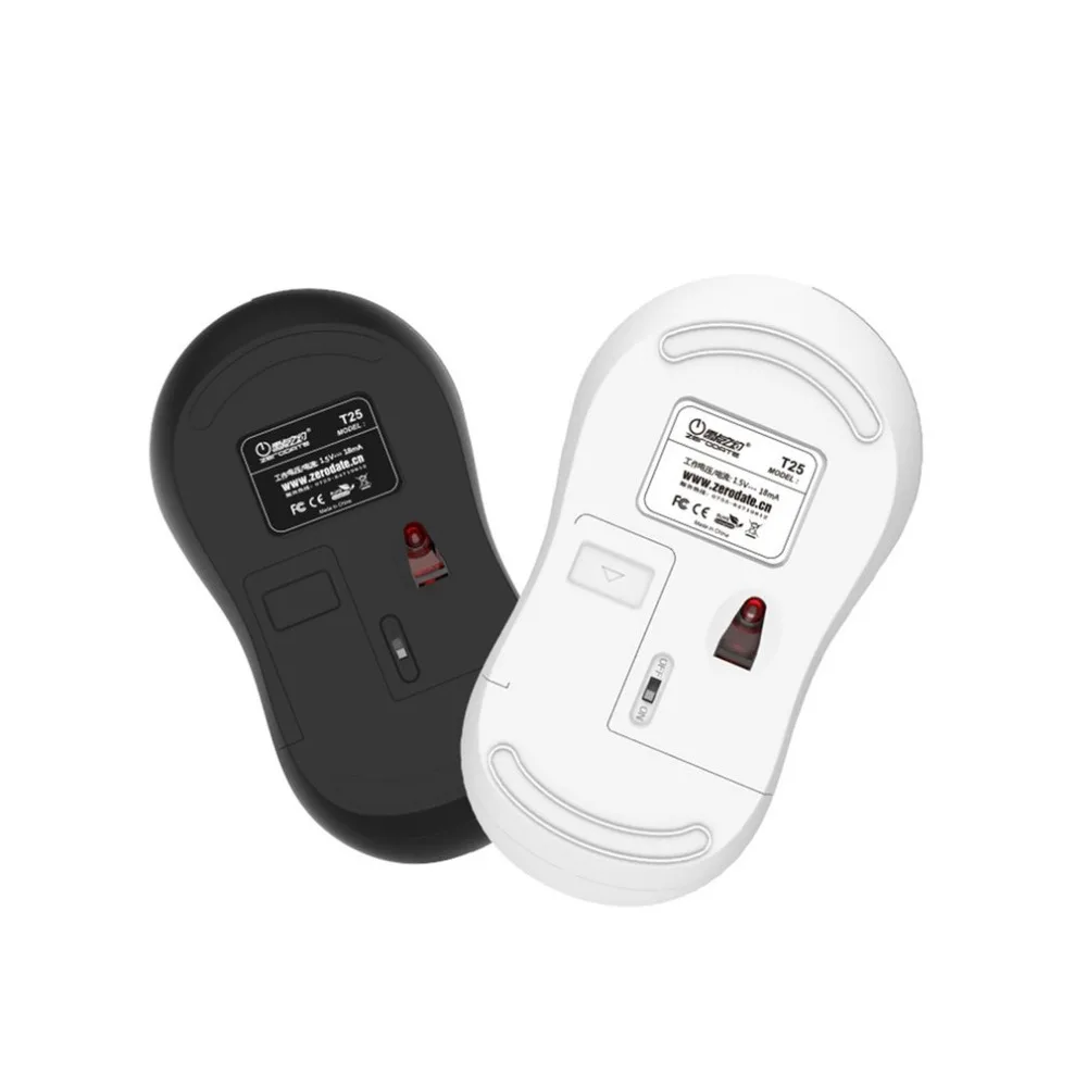T25 2.4G Wireless Mouse Portable Mobile Optical Mouse with USB Receiver Adjustable DPI for Notebook PC Laptop