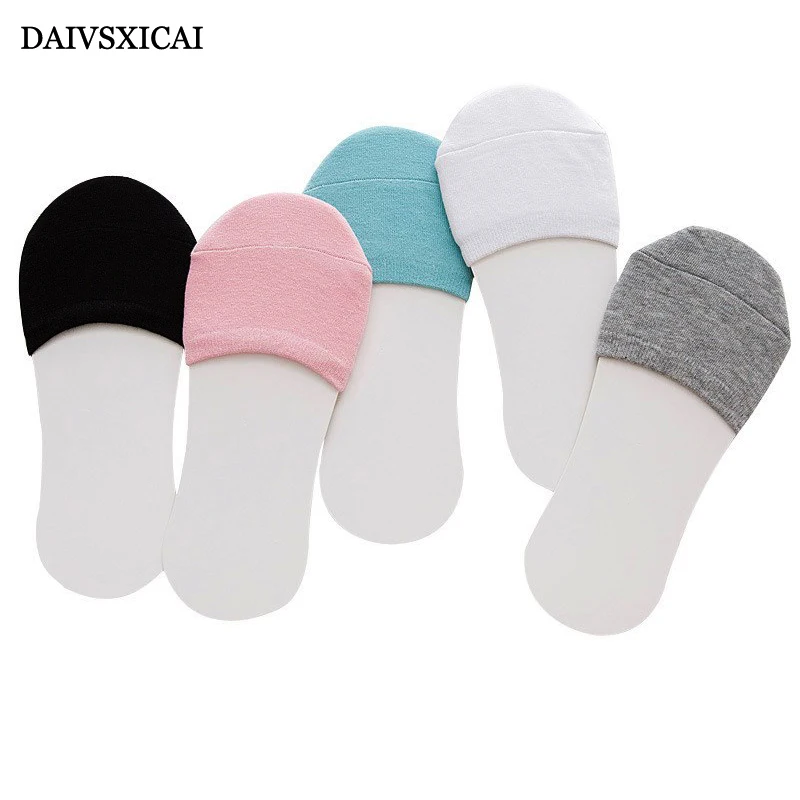 5 пара/лот = 10 шт. летние короткие невидимые носки Модные женские хлопковые впитывающие пот женские носки-башмачки