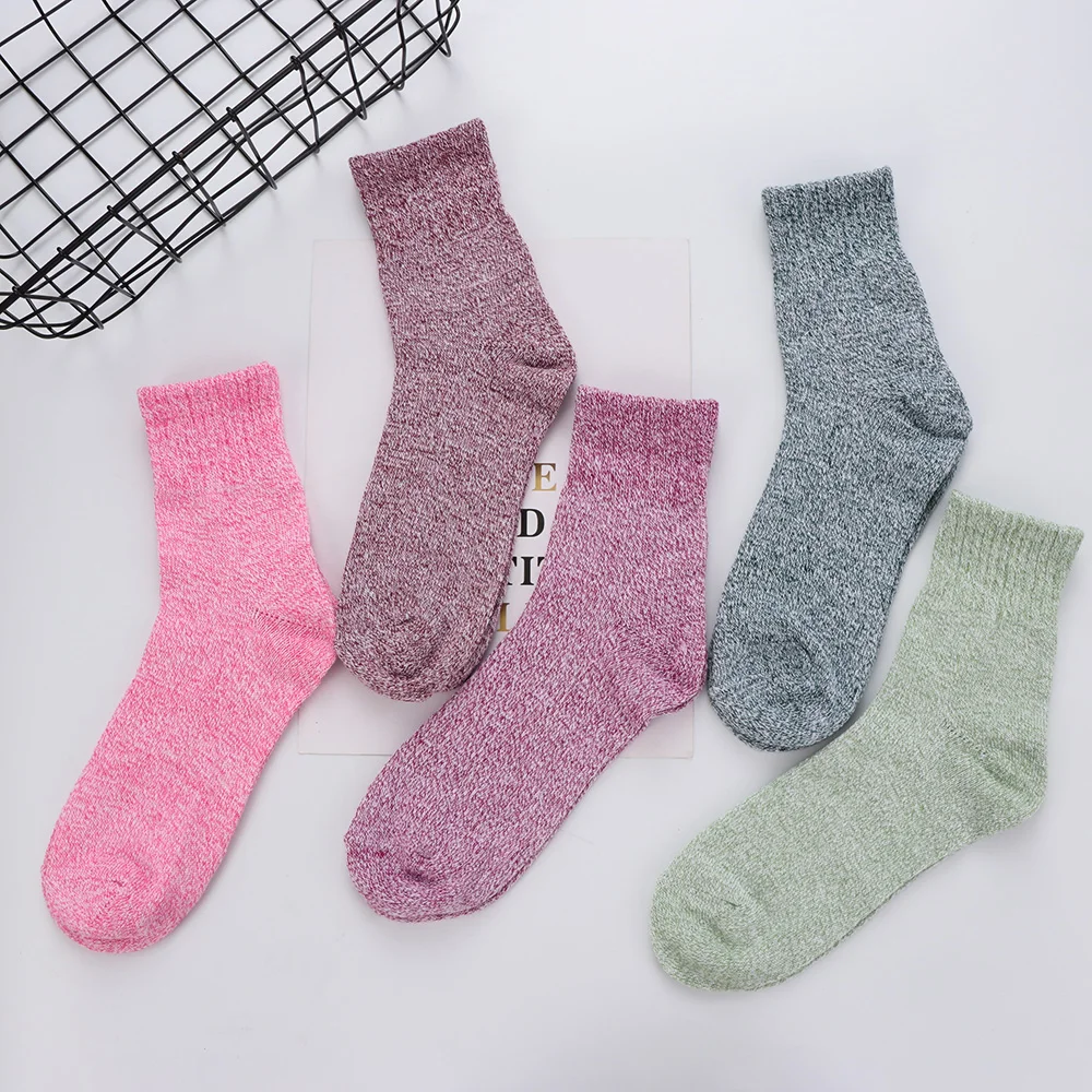 EIE, женские кашемировые зимние толстые носки, зимние теплые пушистые шерстяные носки, Chaussette Homme, одноцветные мужские носки, Calcetines