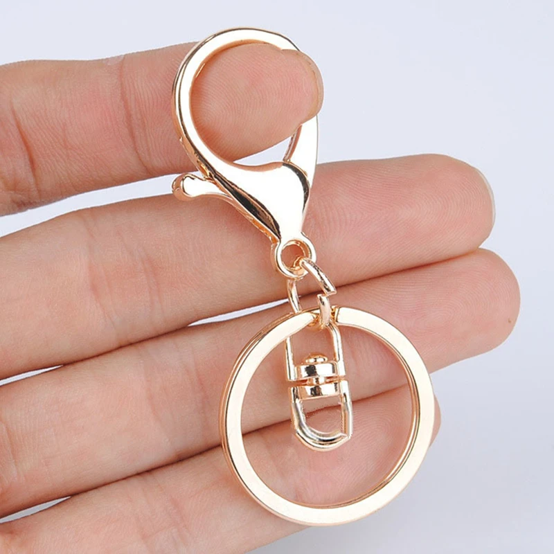 

Fashion Gold Silver Lobster Buckle Key Chains For DIY Jewelry Making Accessories Women Bag Car Charms Keyring Clasp Trinket