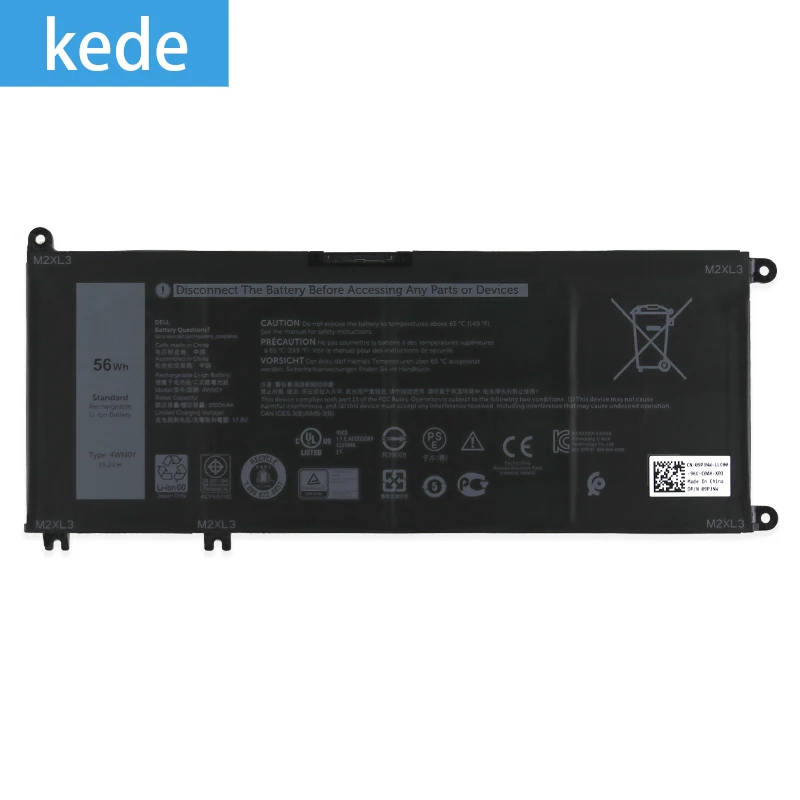 Kede Сменный аккумулятор для ноутбука dell Тип 4WN0Y 15,2 V 56Wh