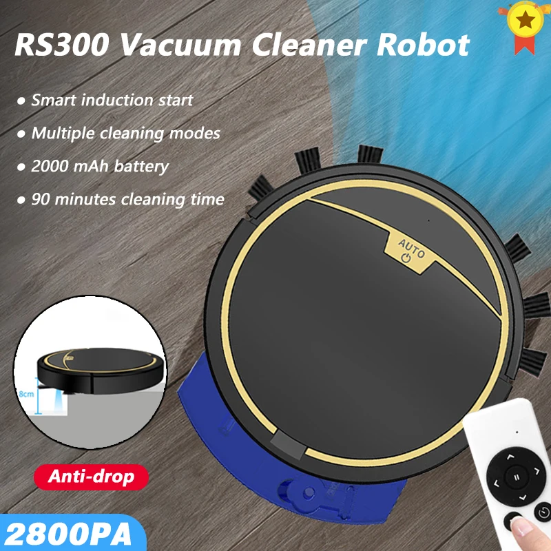 2021 New RS300 Robot Vacuum Cleaner Automatic Smart Sweeping Dust