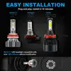 NAO H4 LED H7 H11 Fanless Car Headlight Bulb HB4 HB3 5202 H9 H8 H10 9005 9006 No Fan Mini Size Auto Fog Light W5W 6000K Yellow ► Photo 2/6