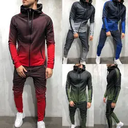 Новое поступление, модный осенний Baitao, хит продаж, 2 предмета, мужской спортивный пуловер на молнии с длинными рукавами, спортивный костюм, A66