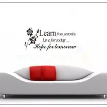 ZY8112/30*69 см/учитесь на английские пословицы цветок стикер стены многоцветные выбор