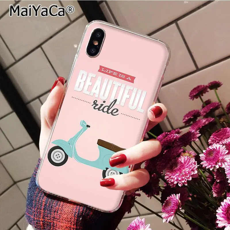 A15 MaiYaCa Vespa скутер окрашенный чехол для телефона iphone 11 Pro 11Pro MAX 8 7 6S Plus X XS MAX 5 5S SE XR 10 Capa - Цвет: A15