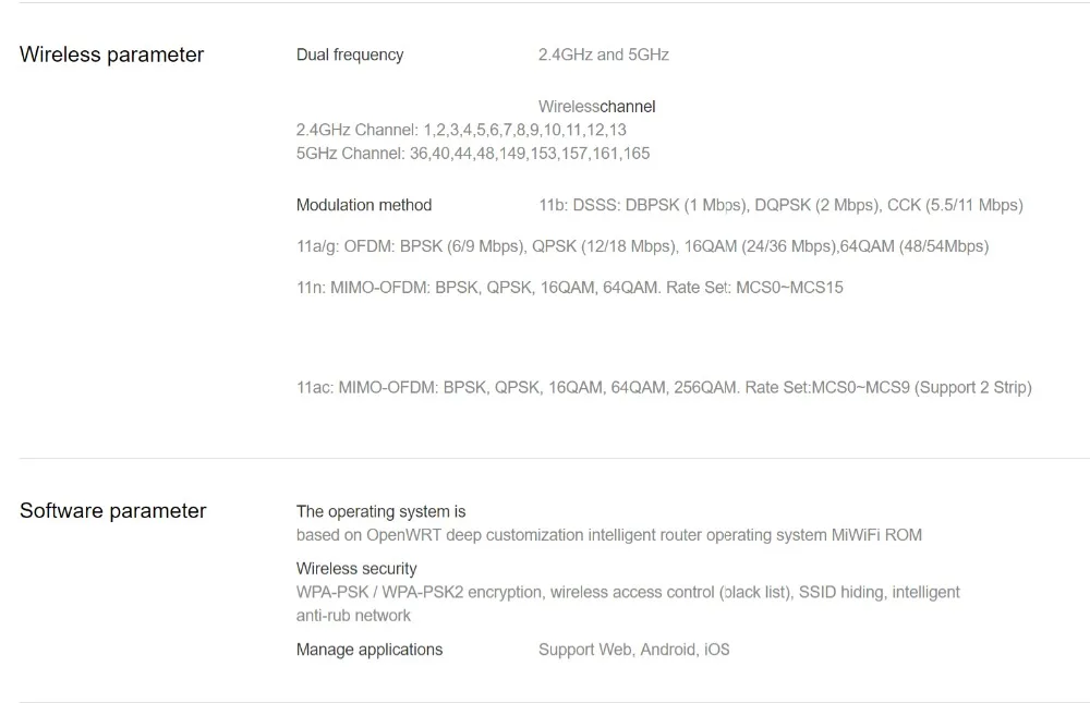 Xiaomi Mi роутер 4A гигабитная версия 2,4 ГГц 5 ГГц 128 ГБ DDR3 Ram двухъядерный процессор 1167 Мбит/с гигабитный Ethernet порт Поддержка IPv6