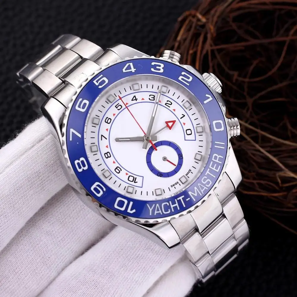 

Top Luxury Brand Watch Man Mechanical AAA Quality Men Watch Automatic Male Watch Sliver-Blue Man Watch 2019 High End Man Watch