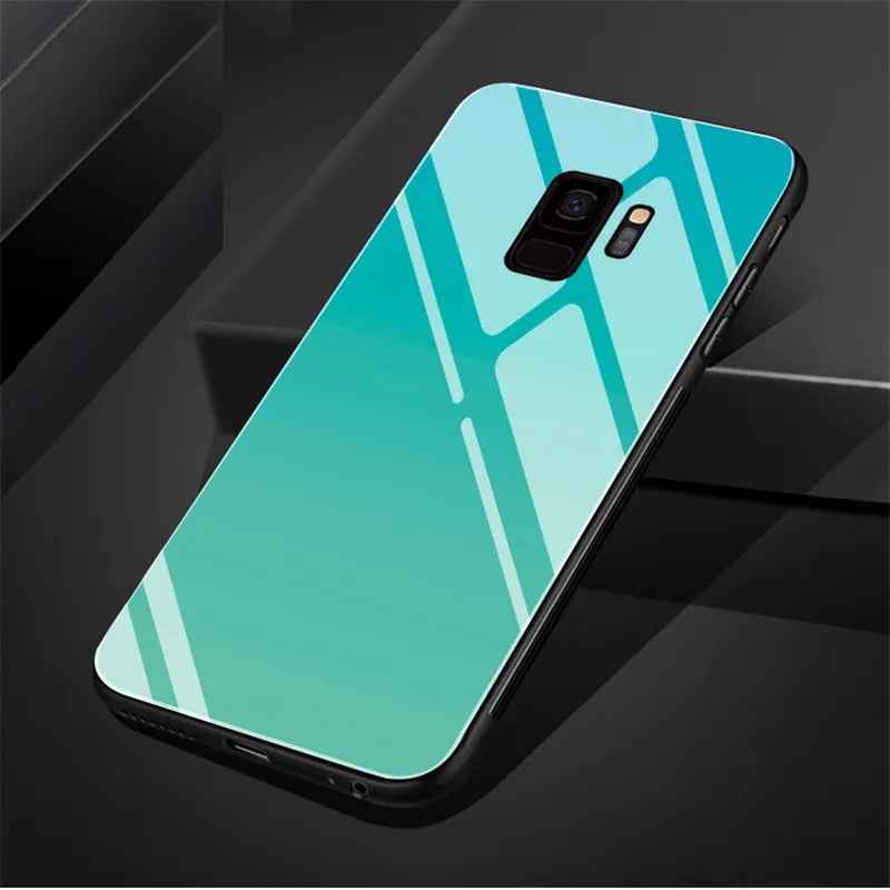 Новейший цветной чехол для телефона из закаленного стекла для Samsung Galaxy S8 S9 S10 Plus Note8 Note9, роскошное закаленное стекло - Цвет: 1456