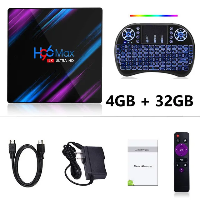 4G32G i8 Backlit H96 MAX Android 9,0 Smart tv Box RK3318 Четырехъядерный 4G 32G/64G 4K H.265 2,4/5,0G WiFi USB3.0 Bluetooth 4,0 Google Play телеприставка - Цвет: 4G32G i8 Backlit