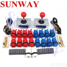 Нулевая задержка игровой Шкаф DIY kit с американской кнопкой+ ДЖОЙСТИК zippyy 1 и 2 плеер кнопка для Raspberry Pi